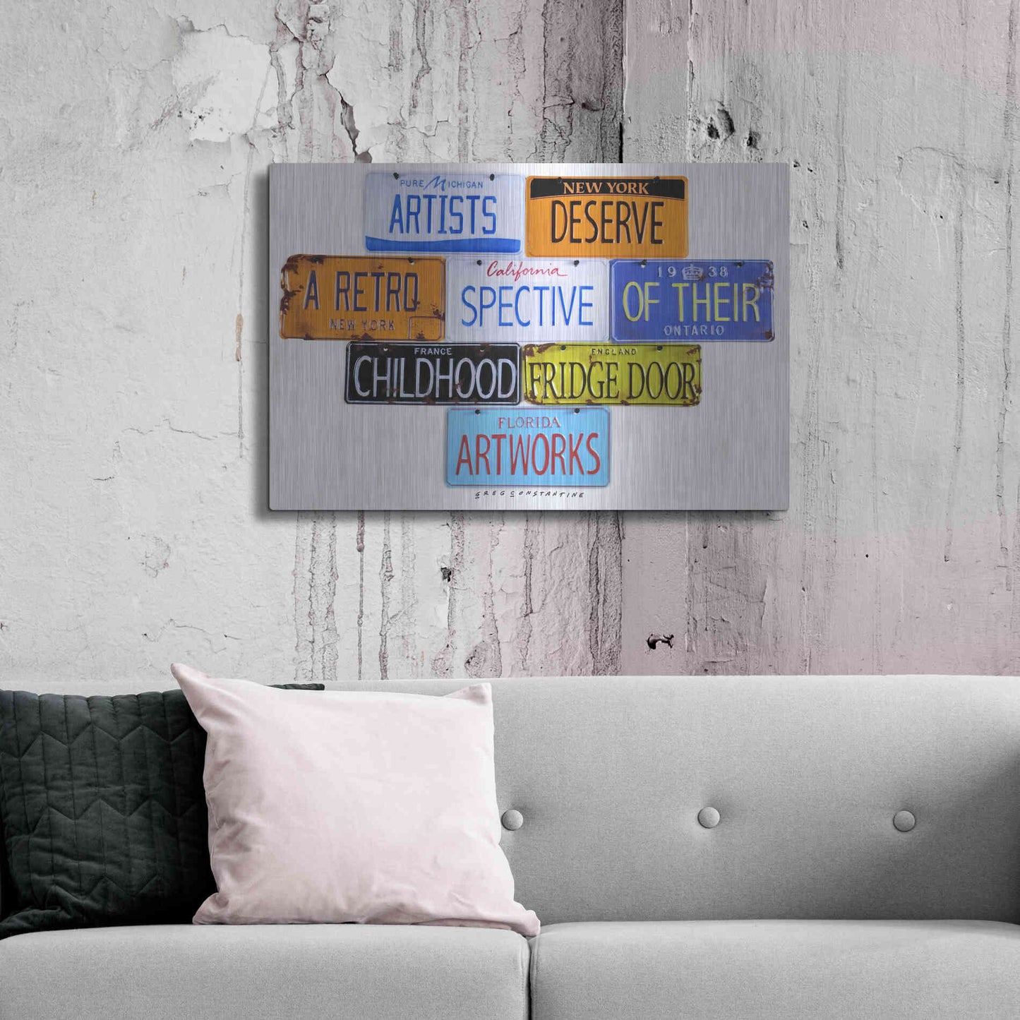 Luxe Metal Art 'Deserve A Retrospective' by Gregory Constantine, Metal Wall Art,36x24