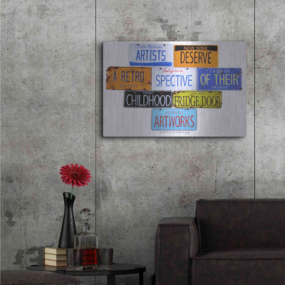 Luxe Metal Art 'Deserve A Retrospective' by Gregory Constantine, Metal Wall Art,36x24