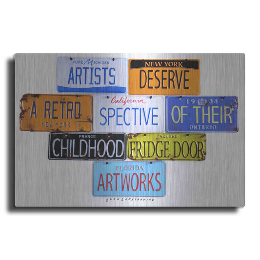 Luxe Metal Art 'Deserve A Retrospective' by Gregory Constantine, Metal Wall Art