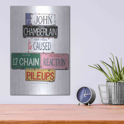 Luxe Metal Art 'Chamberlain Pileups' by Gregory Constantine, Metal Wall Art,12x16