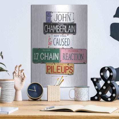 Luxe Metal Art 'Chamberlain Pileups' by Gregory Constantine, Metal Wall Art,12x16