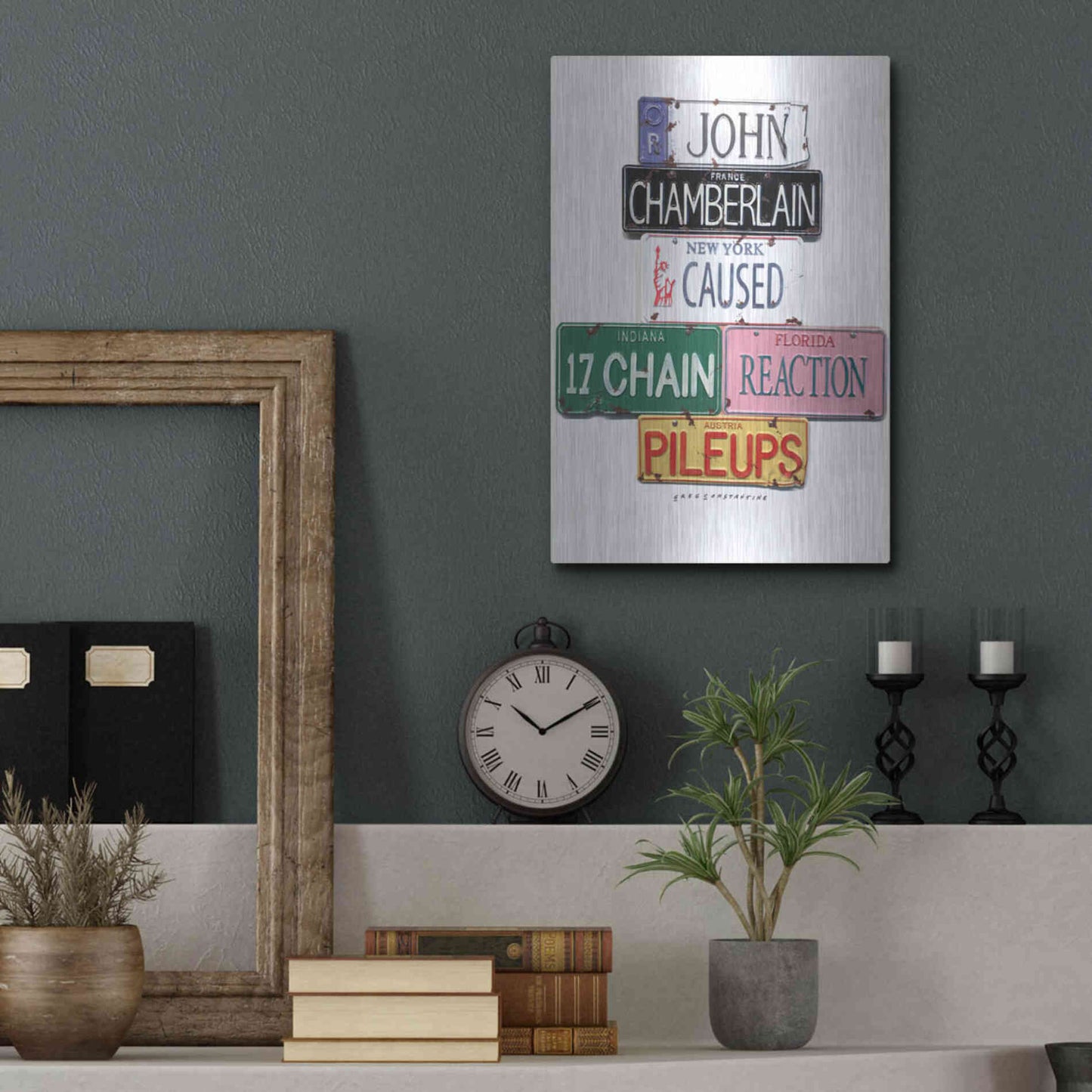 Luxe Metal Art 'Chamberlain Pileups' by Gregory Constantine, Metal Wall Art,12x16