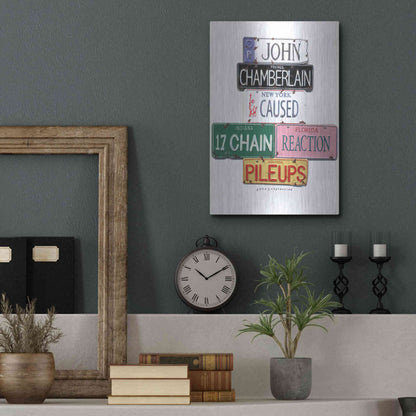 Luxe Metal Art 'Chamberlain Pileups' by Gregory Constantine, Metal Wall Art,12x16