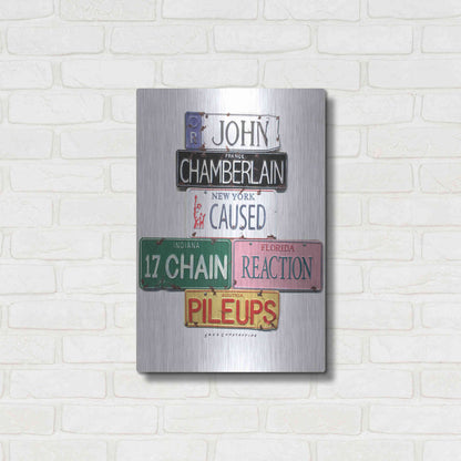 Luxe Metal Art 'Chamberlain Pileups' by Gregory Constantine, Metal Wall Art,16x24