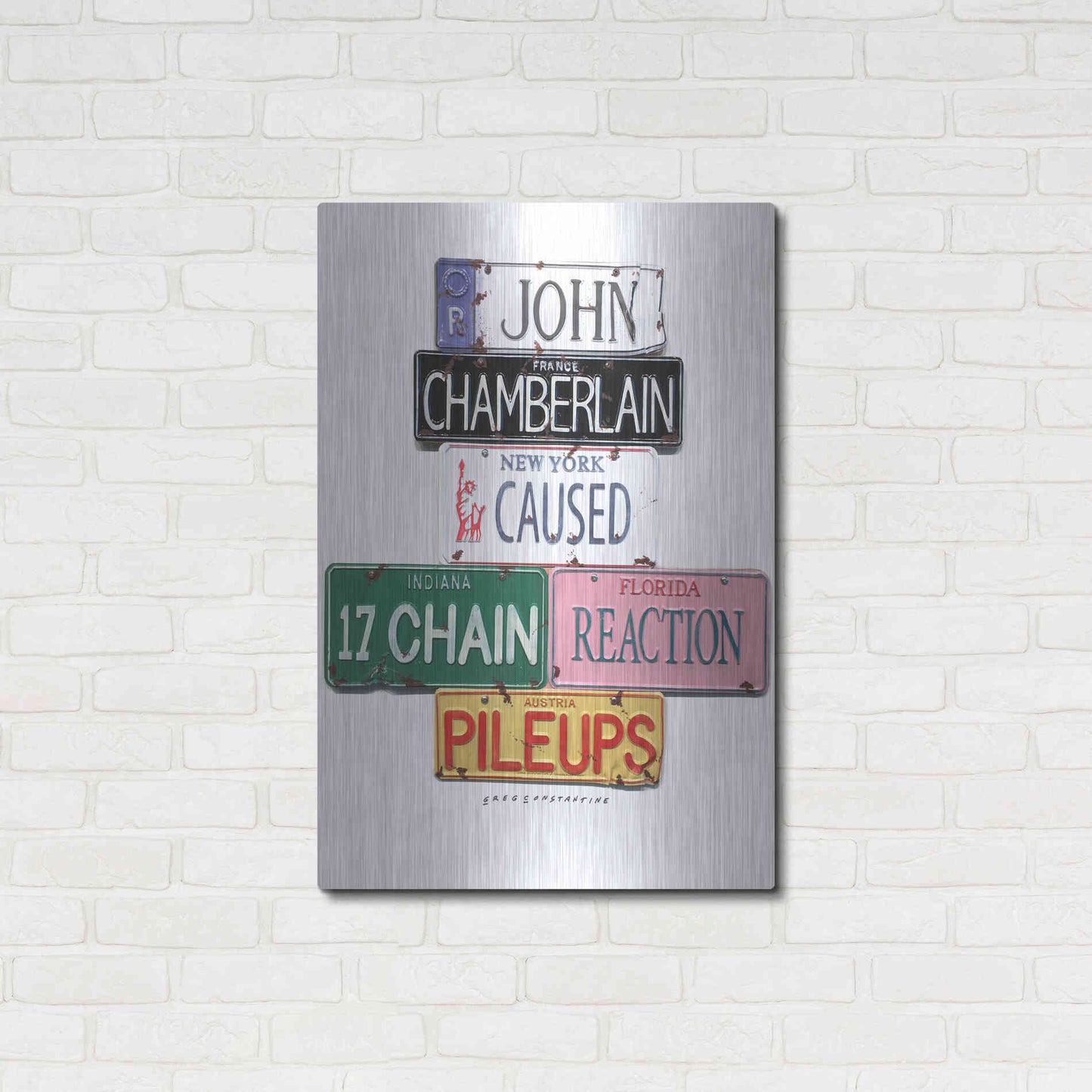 Luxe Metal Art 'Chamberlain Pileups' by Gregory Constantine, Metal Wall Art,24x36