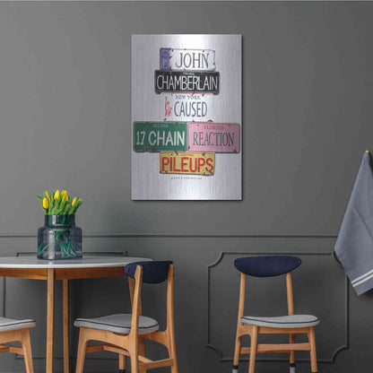 Luxe Metal Art 'Chamberlain Pileups' by Gregory Constantine, Metal Wall Art,24x36