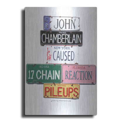 Luxe Metal Art 'Chamberlain Pileups' by Gregory Constantine, Metal Wall Art