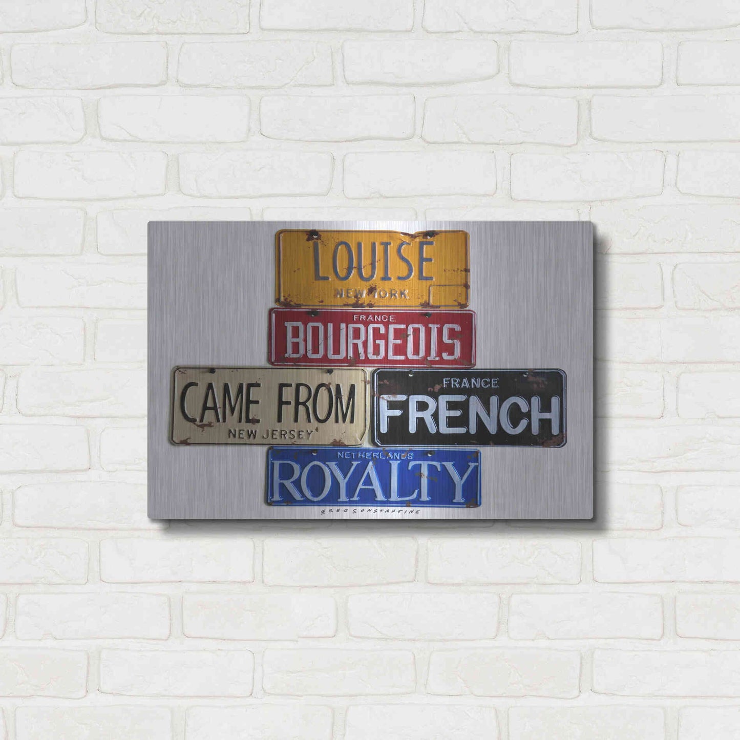Luxe Metal Art 'Bourgeois Royalty' by Gregory Constantine, Metal Wall Art,24x16