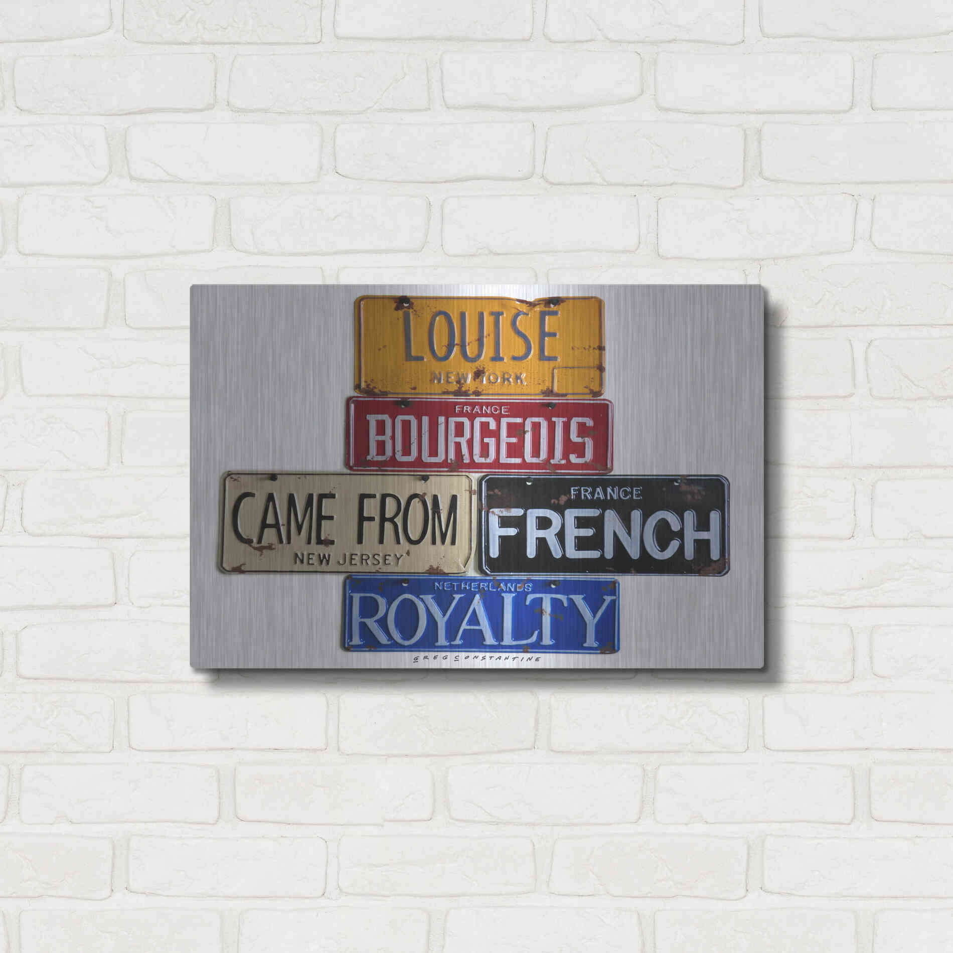 Luxe Metal Art 'Bourgeois Royalty' by Gregory Constantine, Metal Wall Art,24x16