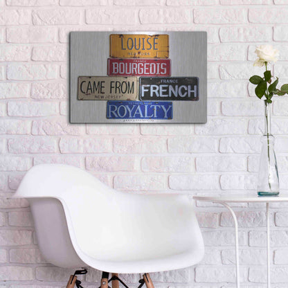 Luxe Metal Art 'Bourgeois Royalty' by Gregory Constantine, Metal Wall Art,24x16