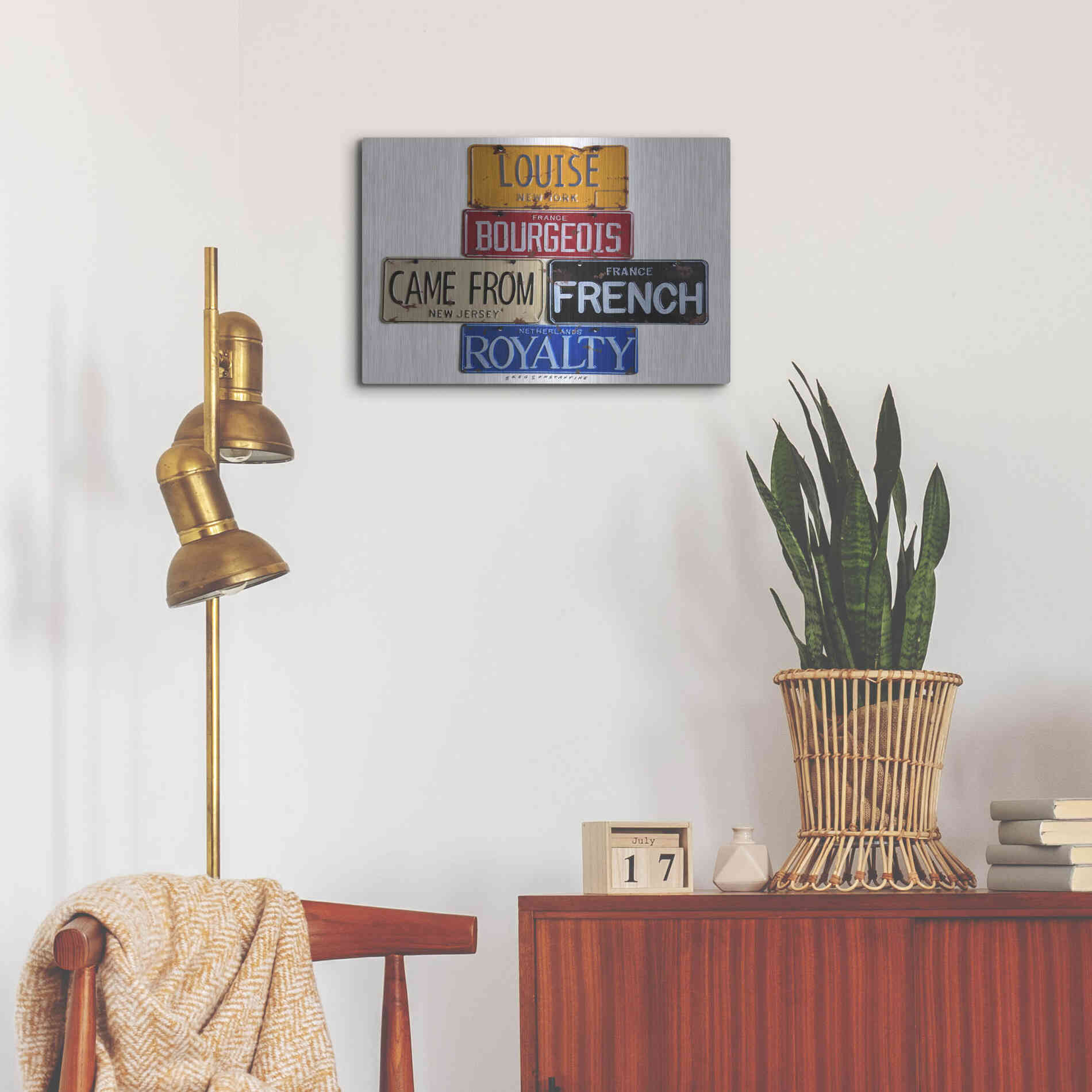 Luxe Metal Art 'Bourgeois Royalty' by Gregory Constantine, Metal Wall Art,24x16