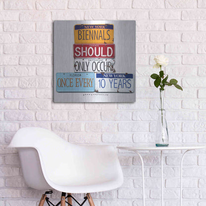 Luxe Metal Art 'Biennials 10 Every Years' by Gregory Constantine, Metal Wall Art,24x24