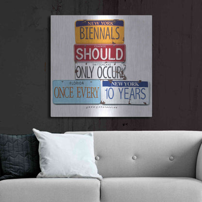 Luxe Metal Art 'Biennials 10 Every Years' by Gregory Constantine, Metal Wall Art,36x36