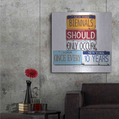 Luxe Metal Art 'Biennials 10 Every Years' by Gregory Constantine, Metal Wall Art,36x36