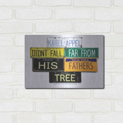 Luxe Metal Art 'Appel Fathers Tree' by Gregory Constantine, Metal Wall Art,16x12