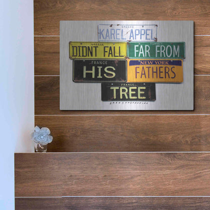 Luxe Metal Art 'Appel Fathers Tree' by Gregory Constantine, Metal Wall Art,16x12