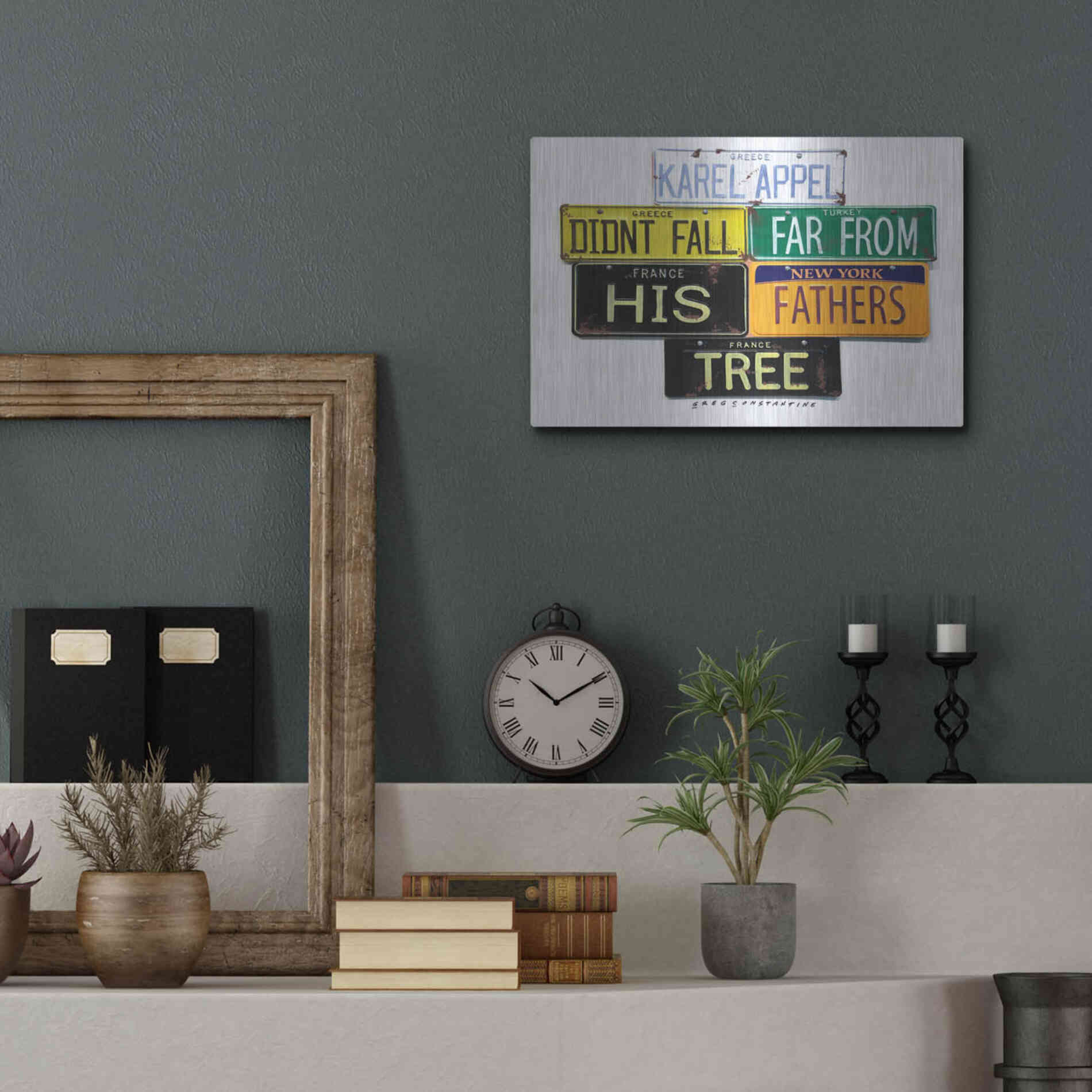 Luxe Metal Art 'Appel Fathers Tree' by Gregory Constantine, Metal Wall Art,16x12