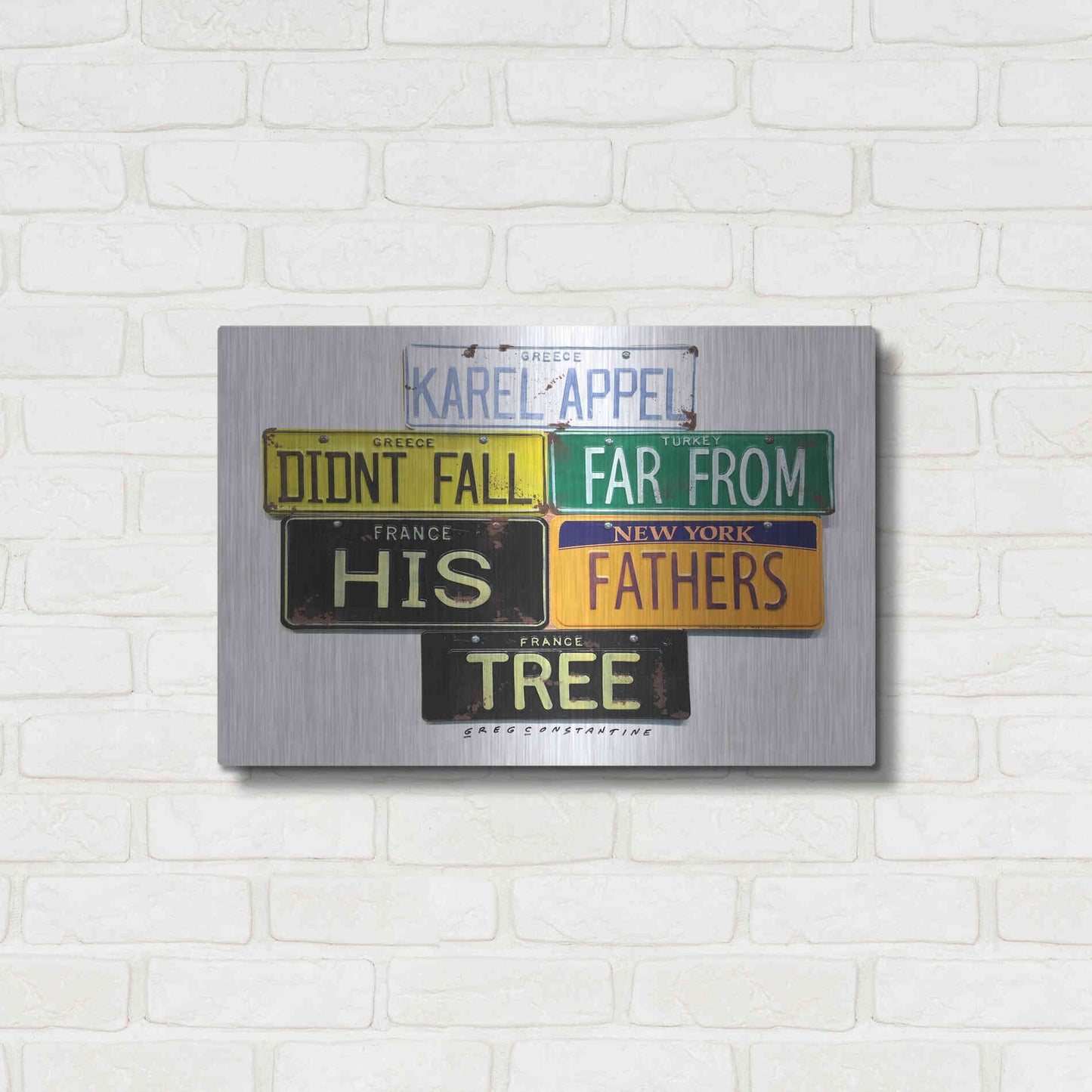 Luxe Metal Art 'Appel Fathers Tree' by Gregory Constantine, Metal Wall Art,24x16