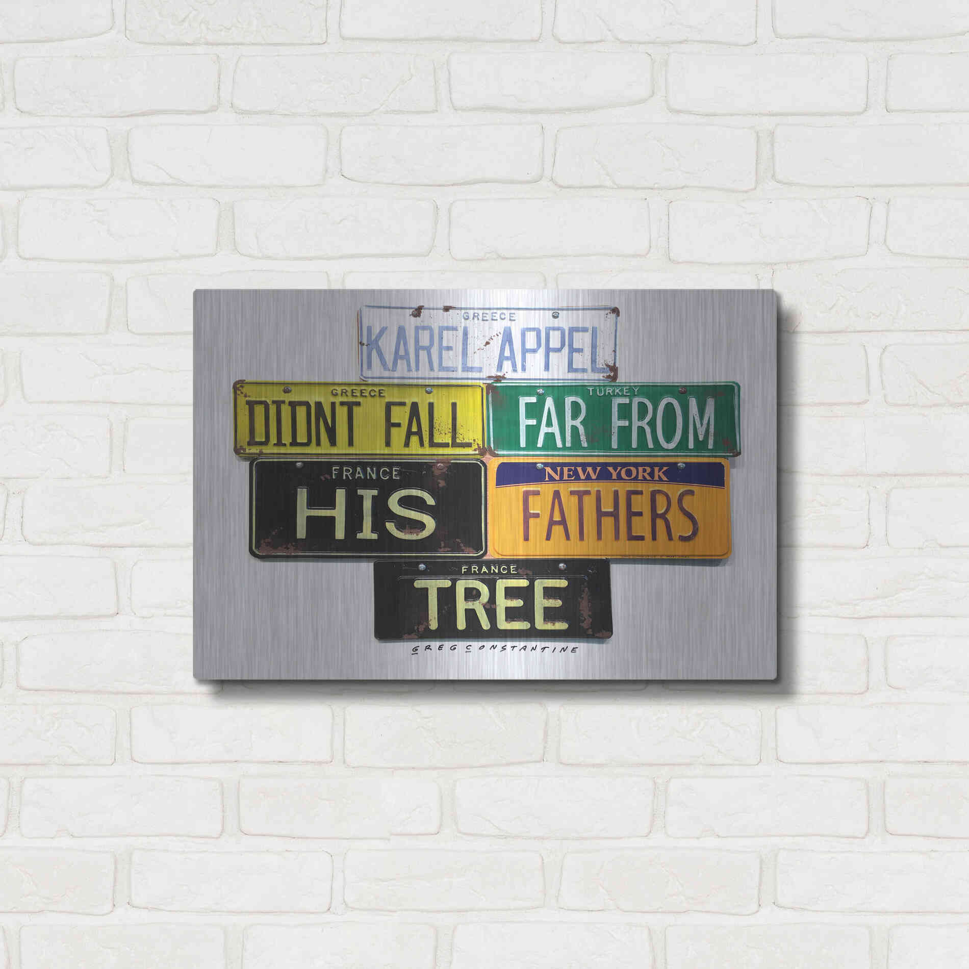 Luxe Metal Art 'Appel Fathers Tree' by Gregory Constantine, Metal Wall Art,24x16