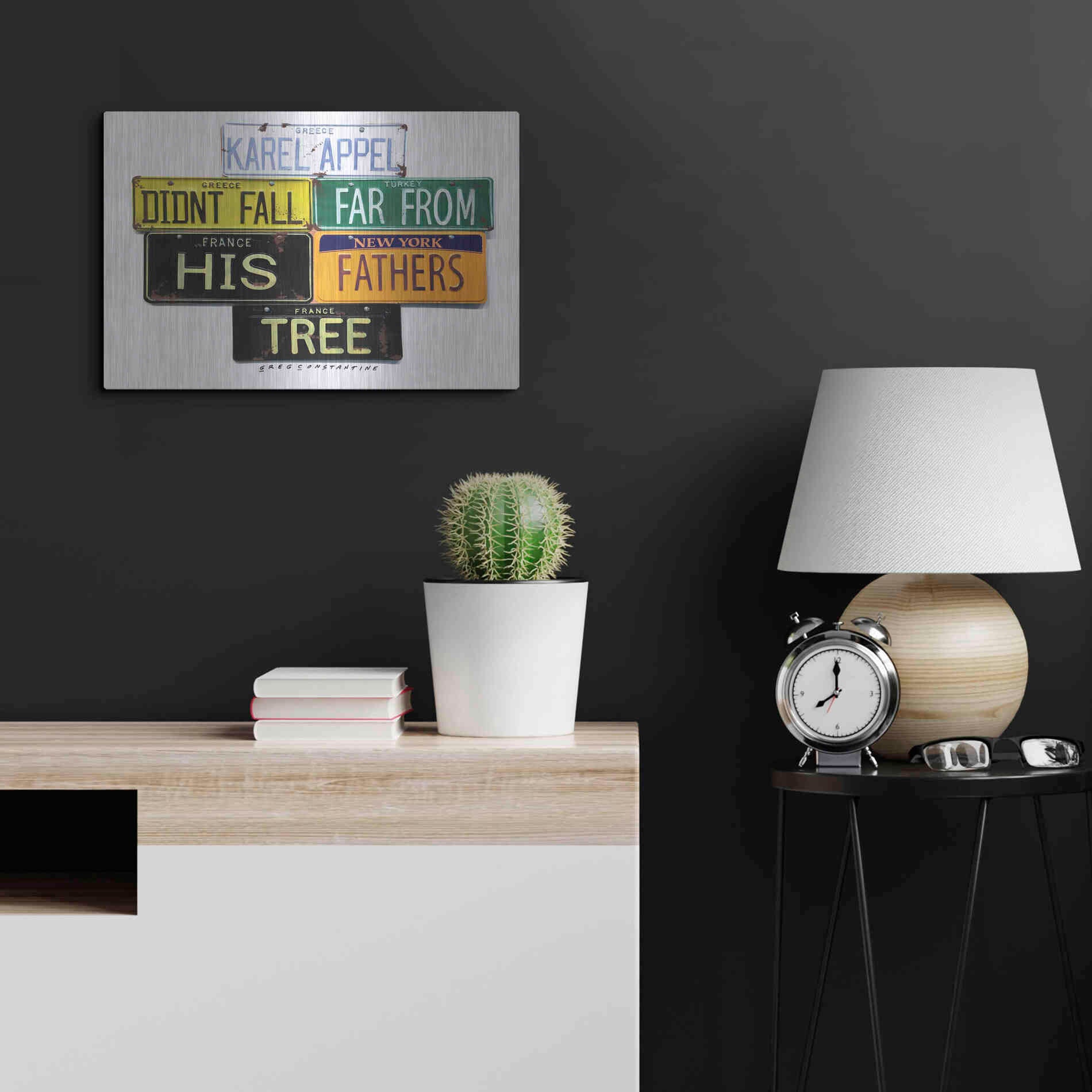 Luxe Metal Art 'Appel Fathers Tree' by Gregory Constantine, Metal Wall Art,24x16