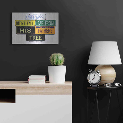 Luxe Metal Art 'Appel Fathers Tree' by Gregory Constantine, Metal Wall Art,24x16