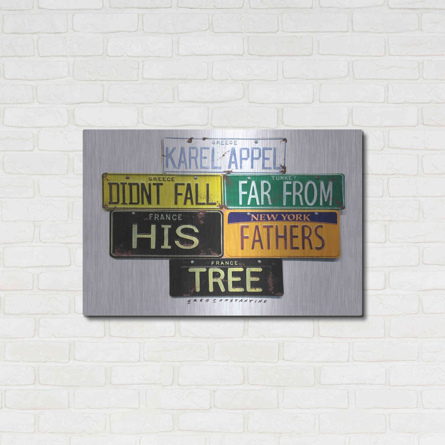 Luxe Metal Art 'Appel Fathers Tree' by Gregory Constantine, Metal Wall Art,36x24