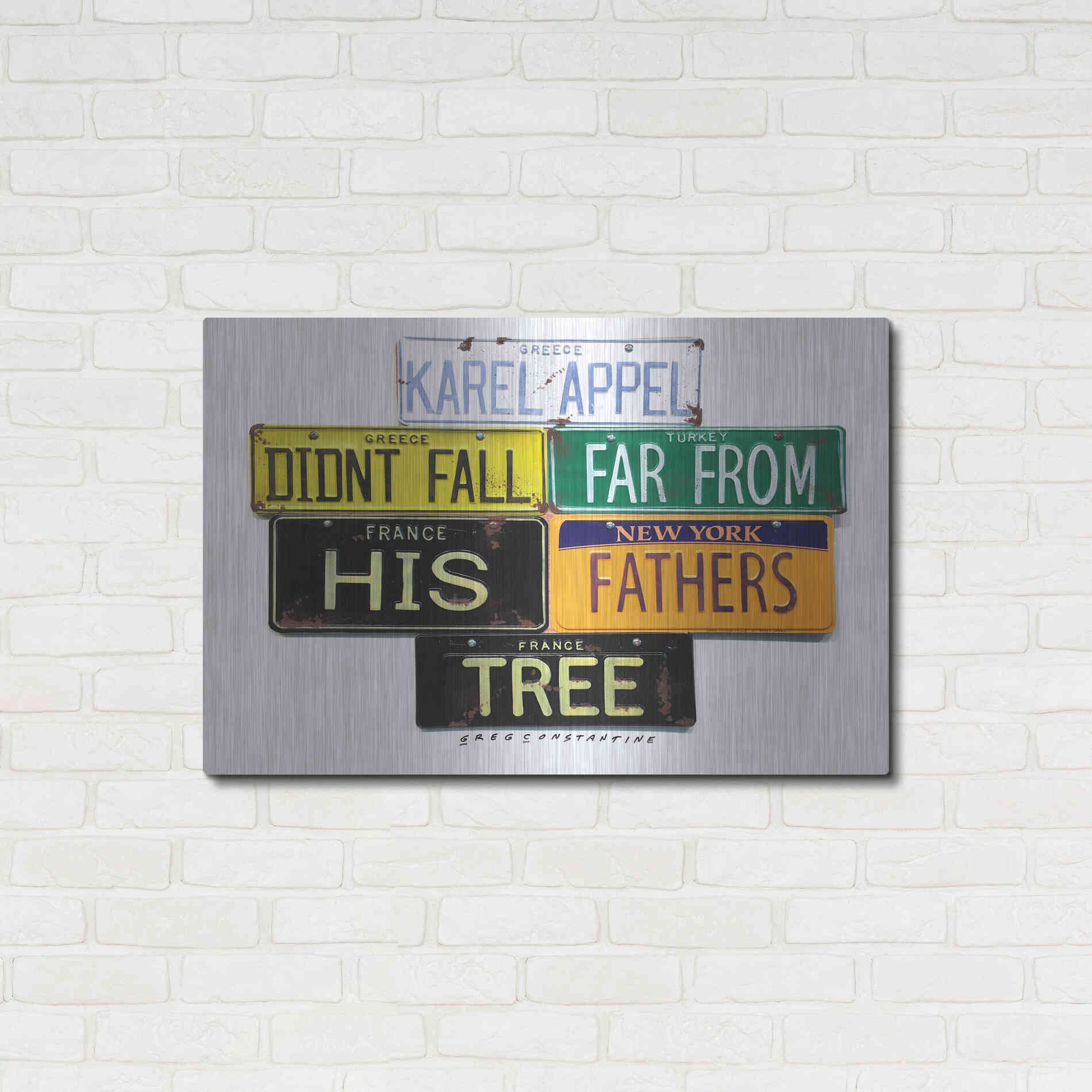 Luxe Metal Art 'Appel Fathers Tree' by Gregory Constantine, Metal Wall Art,36x24