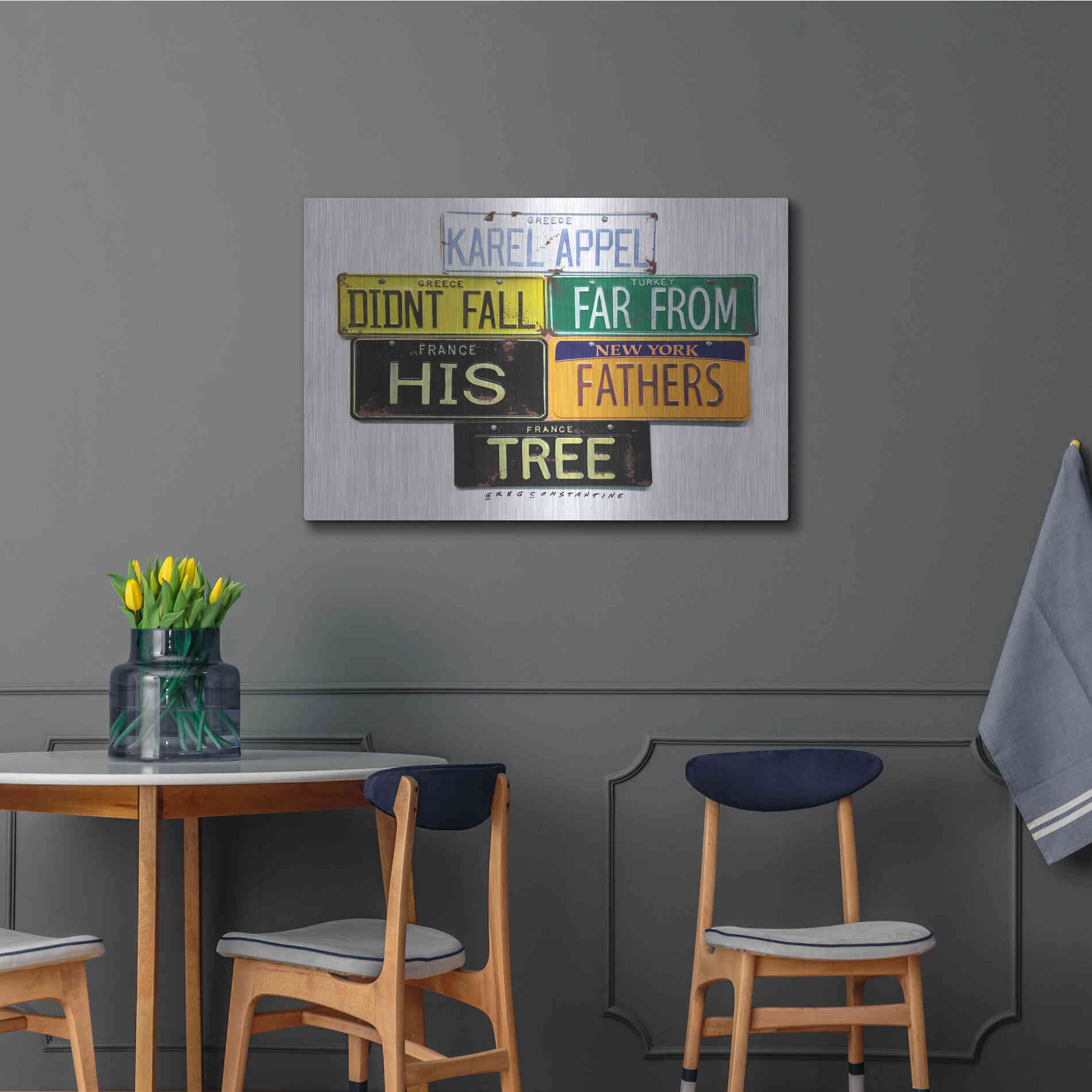 Luxe Metal Art 'Appel Fathers Tree' by Gregory Constantine, Metal Wall Art,36x24