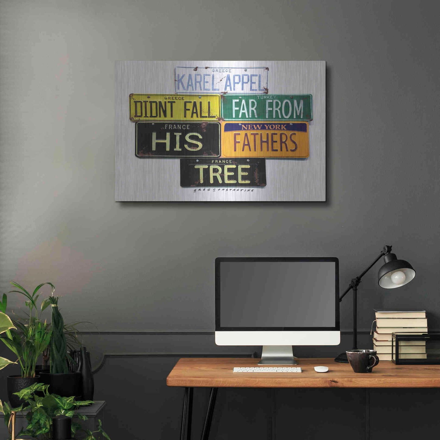 Luxe Metal Art 'Appel Fathers Tree' by Gregory Constantine, Metal Wall Art,36x24