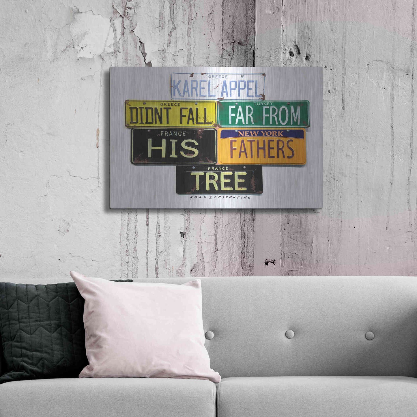 Luxe Metal Art 'Appel Fathers Tree' by Gregory Constantine, Metal Wall Art,36x24