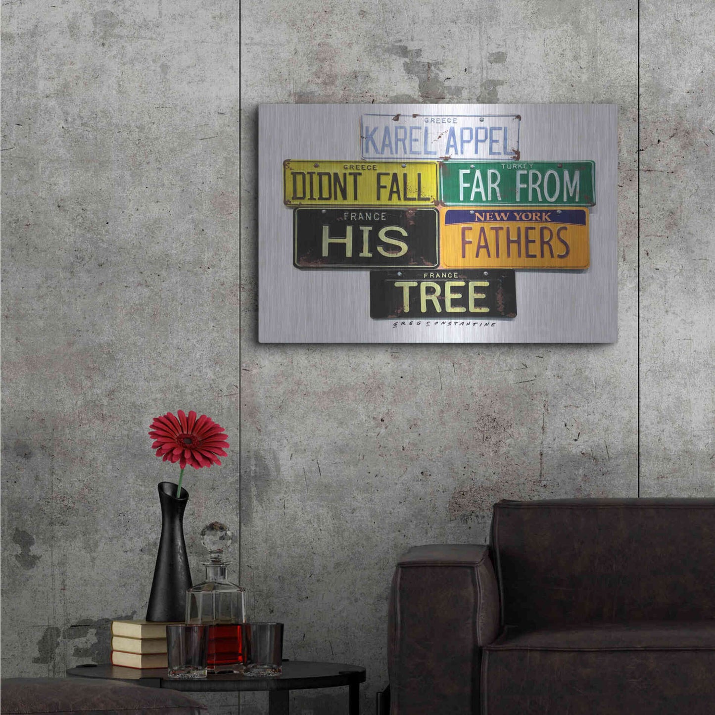 Luxe Metal Art 'Appel Fathers Tree' by Gregory Constantine, Metal Wall Art,36x24