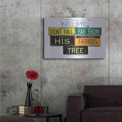 Luxe Metal Art 'Appel Fathers Tree' by Gregory Constantine, Metal Wall Art,36x24