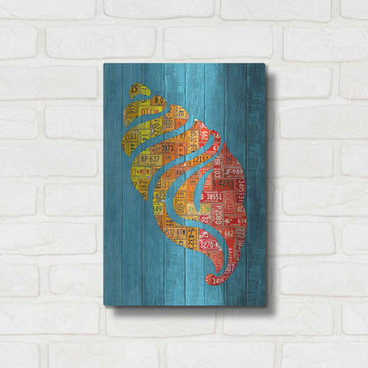 Luxe Metal Art 'Seashell' by Design Turnpike, Metal Wall Art,12x16