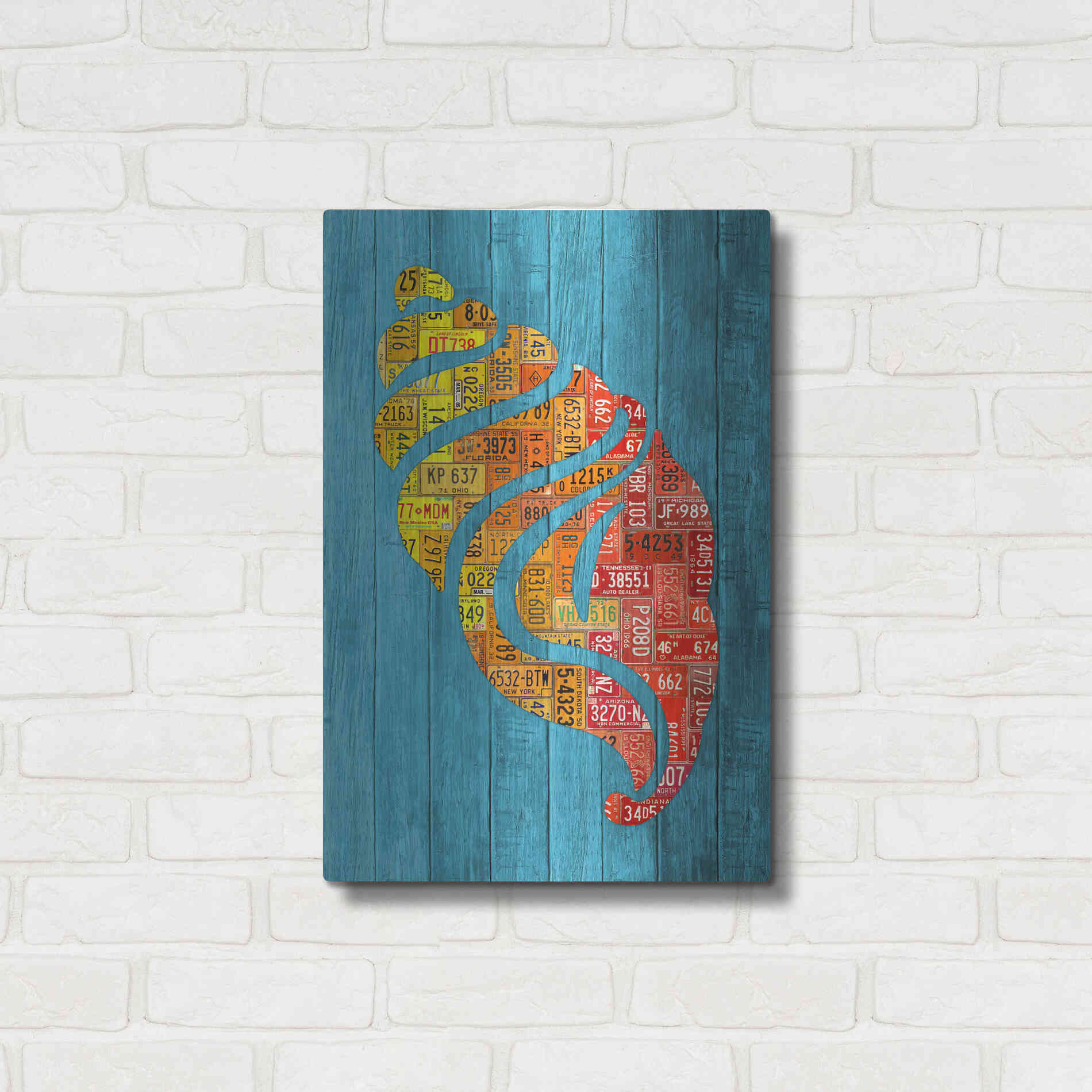 Luxe Metal Art 'Seashell' by Design Turnpike, Metal Wall Art,16x24