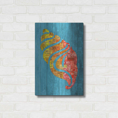 Luxe Metal Art 'Seashell' by Design Turnpike, Metal Wall Art,16x24