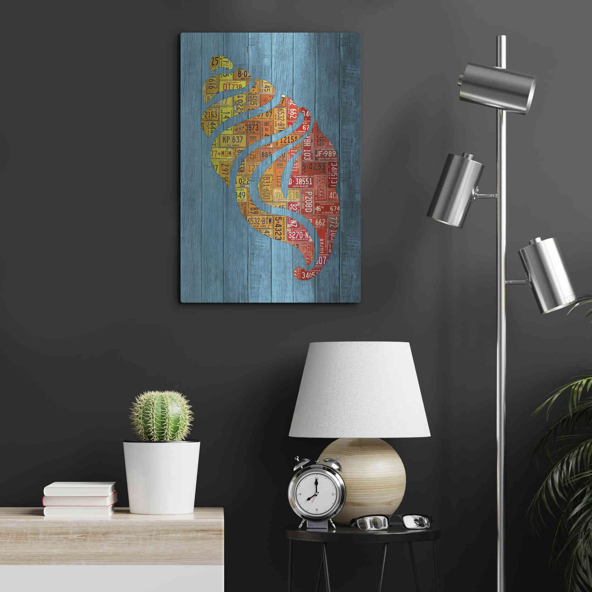 Luxe Metal Art 'Seashell' by Design Turnpike, Metal Wall Art,16x24