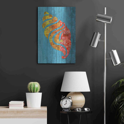 Luxe Metal Art 'Seashell' by Design Turnpike, Metal Wall Art,16x24
