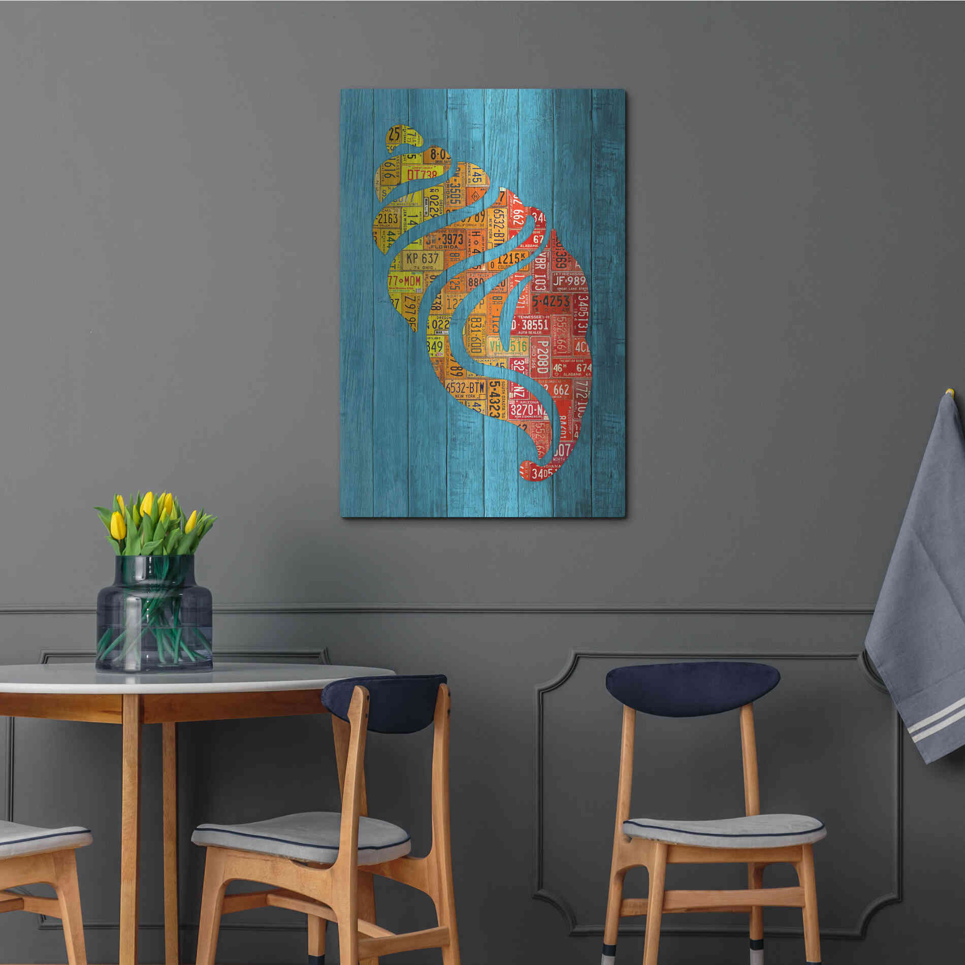 Luxe Metal Art 'Seashell' by Design Turnpike, Metal Wall Art,24x36