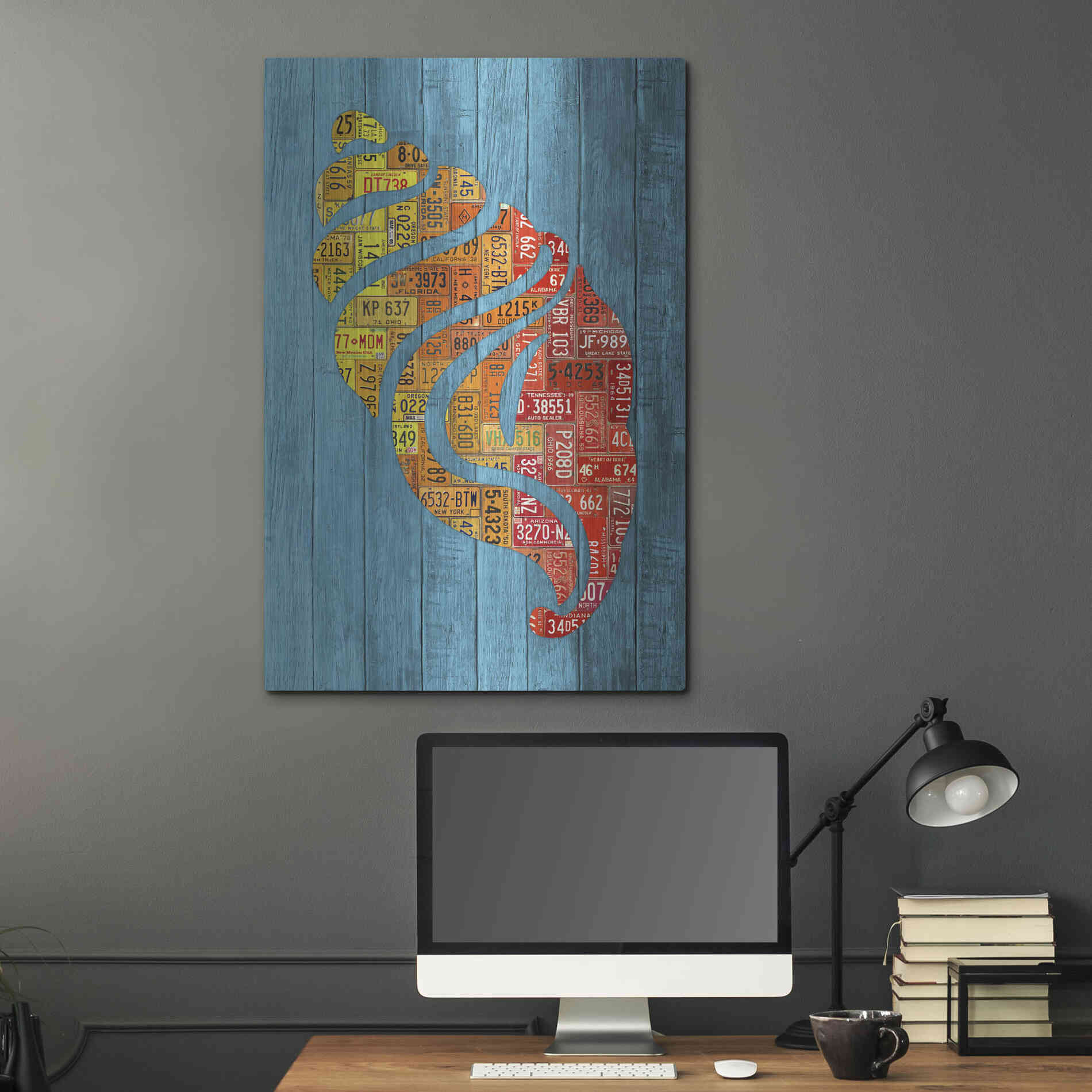 Luxe Metal Art 'Seashell' by Design Turnpike, Metal Wall Art,24x36