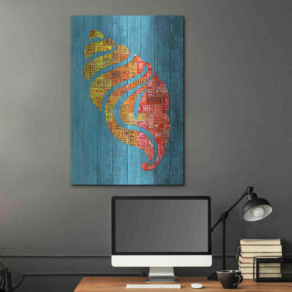 Luxe Metal Art 'Seashell' by Design Turnpike, Metal Wall Art,24x36