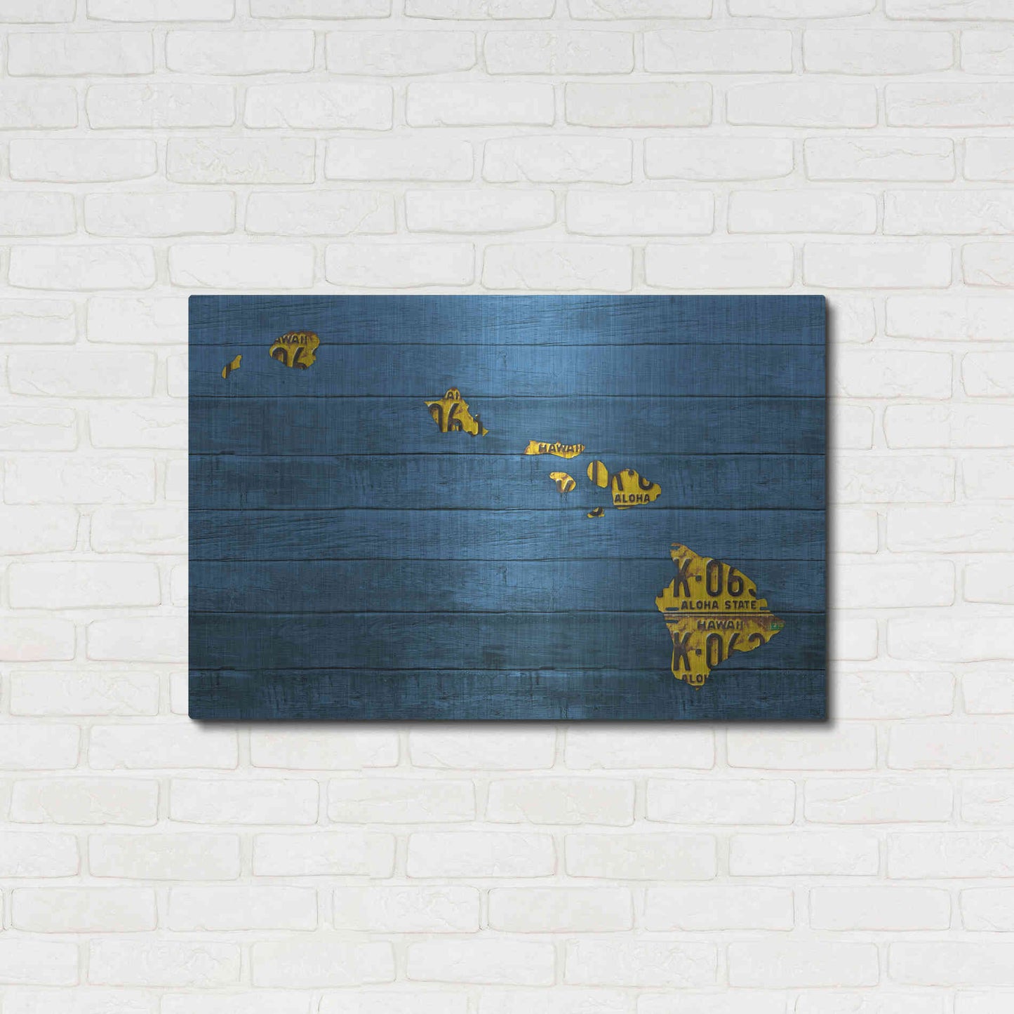 Luxe Metal Art 'New Hawaii Map' by Design Turnpike, Metal Wall Art,36x24