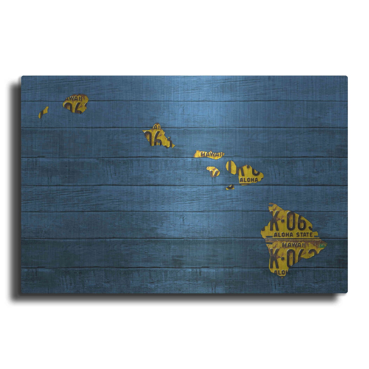 Luxe Metal Art 'New Hawaii Map' by Design Turnpike, Metal Wall Art