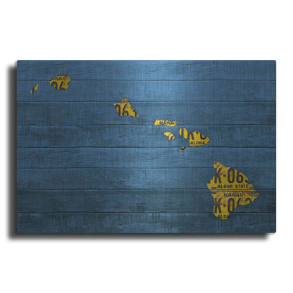 Luxe Metal Art 'New Hawaii Map' by Design Turnpike, Metal Wall Art