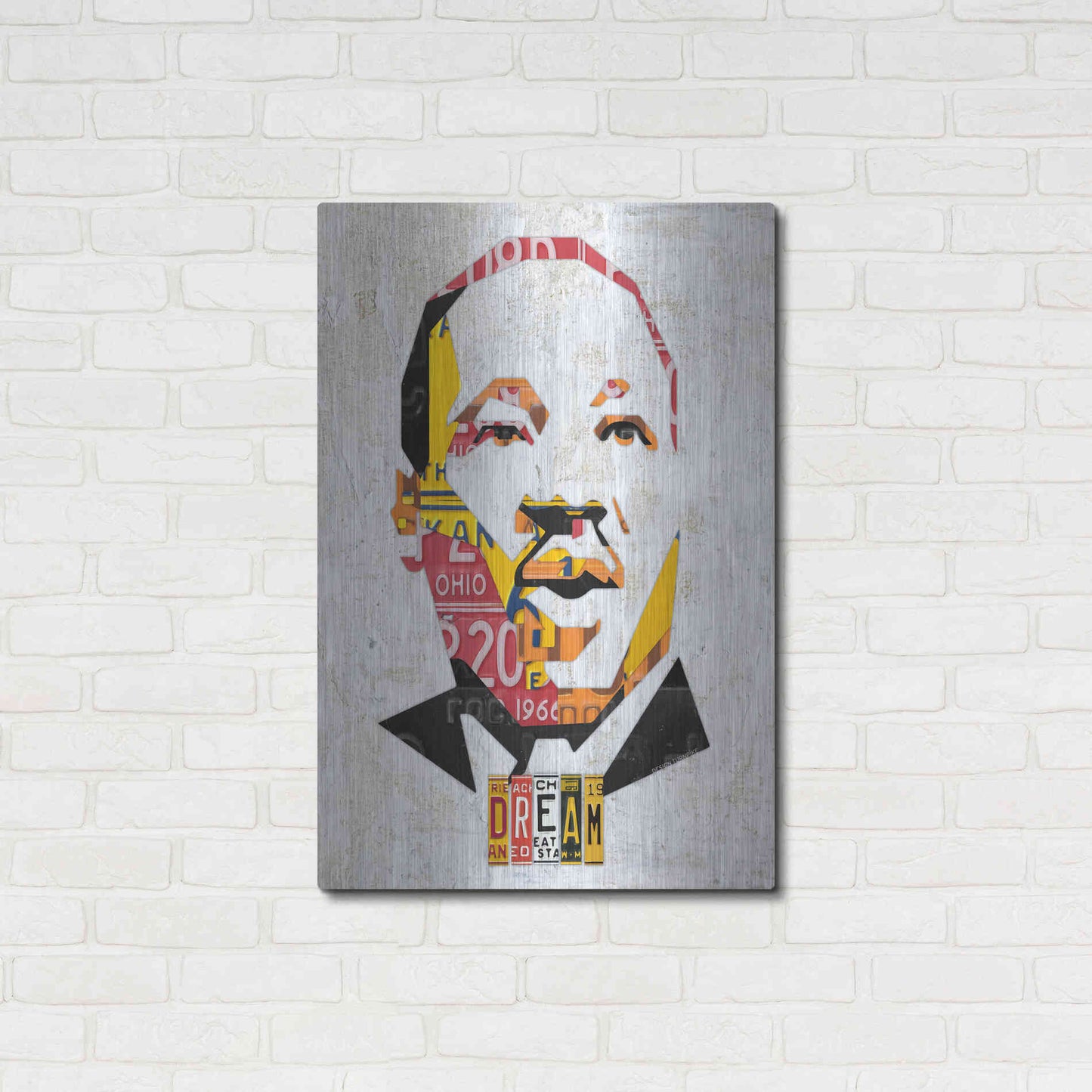 Luxe Metal Art 'Mlk Dream Portrait' by Design Turnpike, Metal Wall Art,24x36