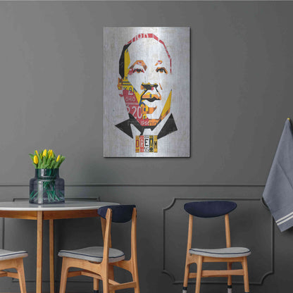 Luxe Metal Art 'Mlk Dream Portrait' by Design Turnpike, Metal Wall Art,24x36