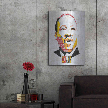 Luxe Metal Art 'Mlk Dream Portrait' by Design Turnpike, Metal Wall Art,24x36