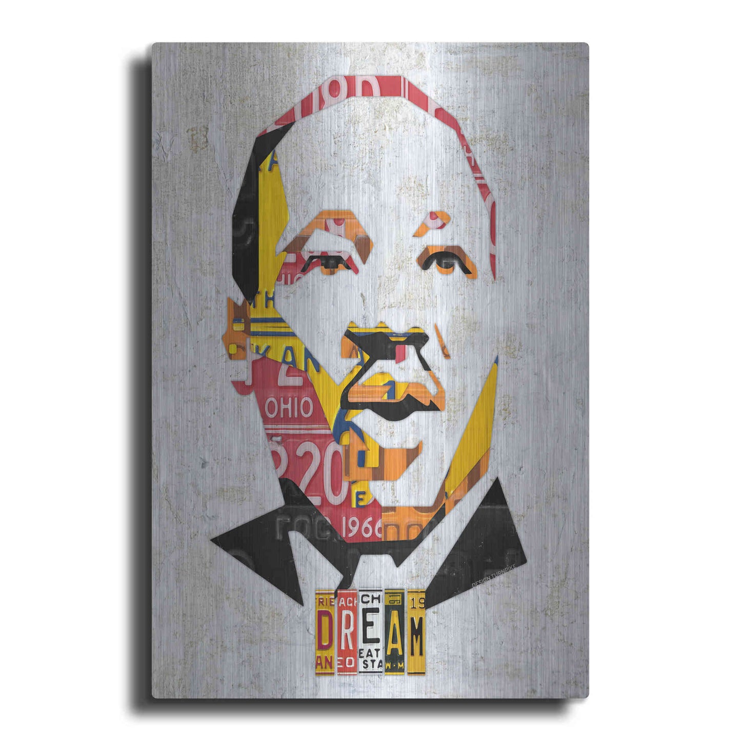 Luxe Metal Art 'Mlk Dream Portrait' by Design Turnpike, Metal Wall Art