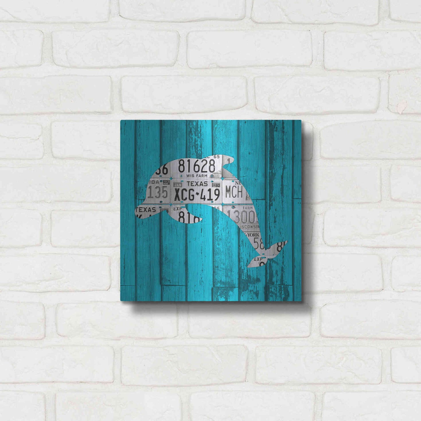 Luxe Metal Art 'Dolphin' by Design Turnpike, Metal Wall Art,12x12