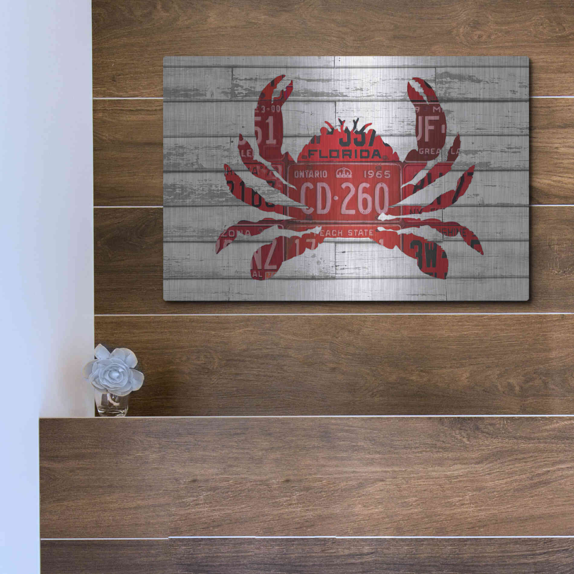 Luxe Metal Art 'Crab' by Design Turnpike, Metal Wall Art,16x12