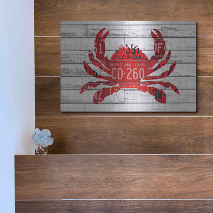 Luxe Metal Art 'Crab' by Design Turnpike, Metal Wall Art,16x12